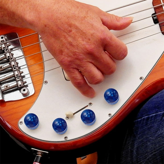 Masteelf Blue Plastic Guitar Control Knobs for Electric Guitar Use Precise Adjustment and Stylish Design 8 pcs