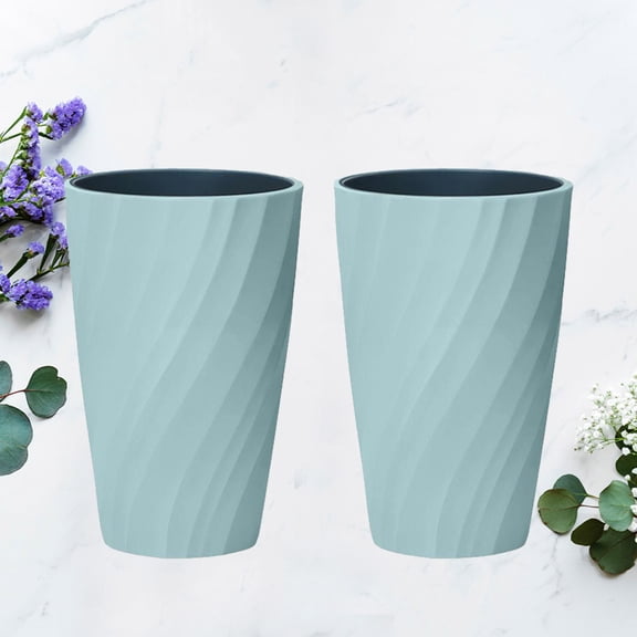 Masteelf Blue Plastic Home Tooth Mug and Travel Gargle Cup for Storage Use Compact and Lightweight 2pcs