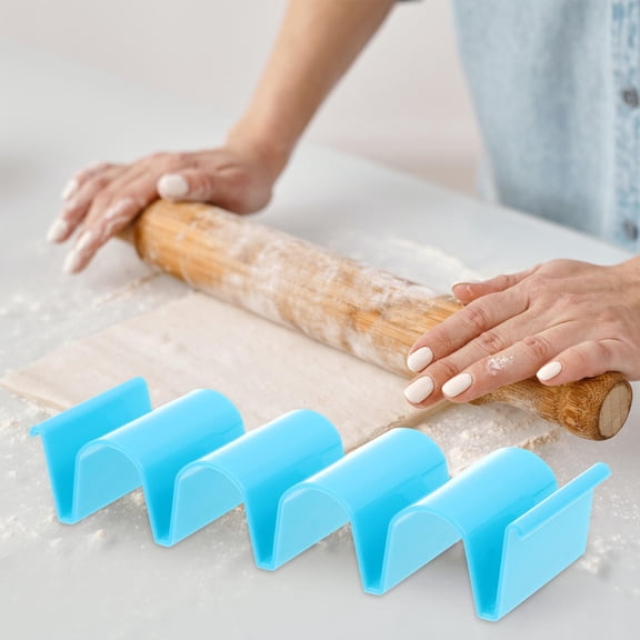 Masteelf Blue Plastic Taco Holder MultiFunction Kitchen for Baking Ideal for Parties and Gatherings 4Pcs