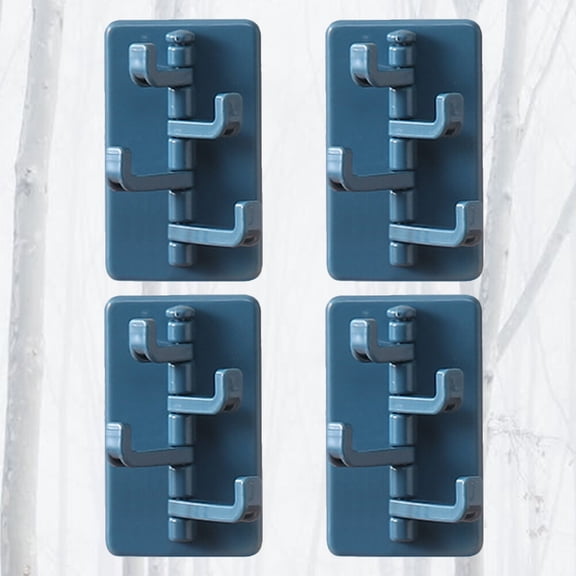 Masteelf Plastic Wall-Mounted Coat Hooks with 4- Design for Hanging Accessories, Home and Office Use, 180 Degree Rotation