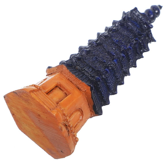 Masteelf Blue Resin Traditional Tower Statue for Decoration Exquisite Realism Compact Size