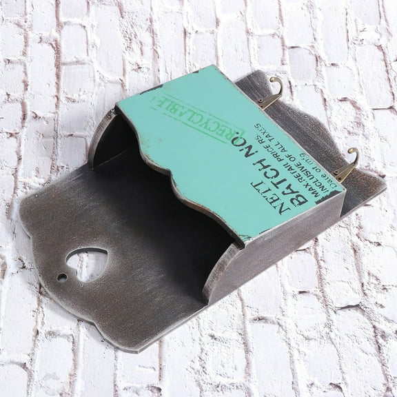 Masteelf Blue Wooden Letter Box Wall Storage Shelf for Home Decoration and Organization in Kids' Room 15.5x5.5x6.5 Inches