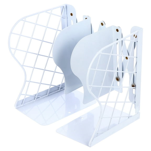 Masteelf Book Storage Rack Stationary Organiser Grid Student Office White