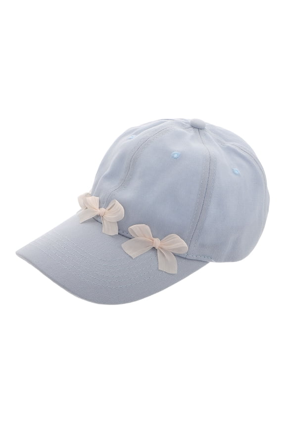 Bow Baseball Cap 28.00X18.00X12.50CM Sky-blue