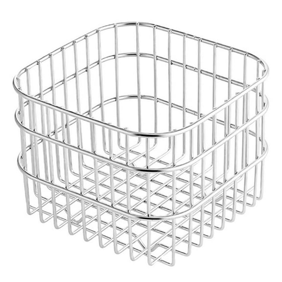 Masteelf Stainless Steel Bread Basket Fruit and Vegetable Storage Wire Basket Hollow Design Kitchen Organizer