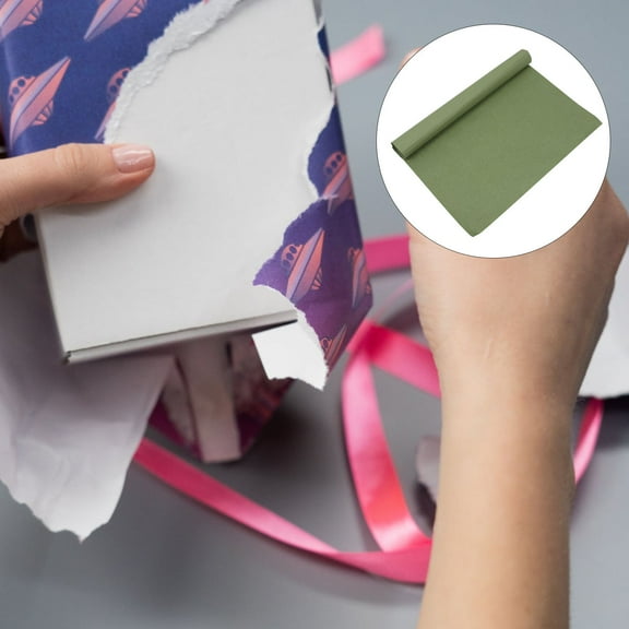 Masteelf Bridal Shower Wrapping Paper Flower Vintage Bouquet Floral Florist Green