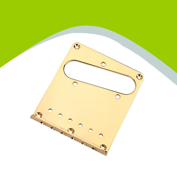 Masteelf Bridge Plate Assembly for Guitars Without Brass Saddles 98mm (Golden)
