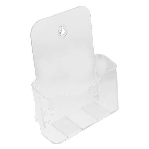 Masteelf Brochure Display Stand Clear Acrylic Brochure Holder Transparent Magazine Holder Flyer Display Stand A5 Literature Holder for Wall Mount Use