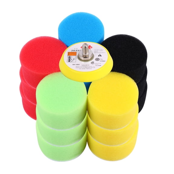 Masteelf 1 Set of 16pcs Car Polishing Sponge Pads for Car Sanding Waxing Polishing Sealing 2 inch