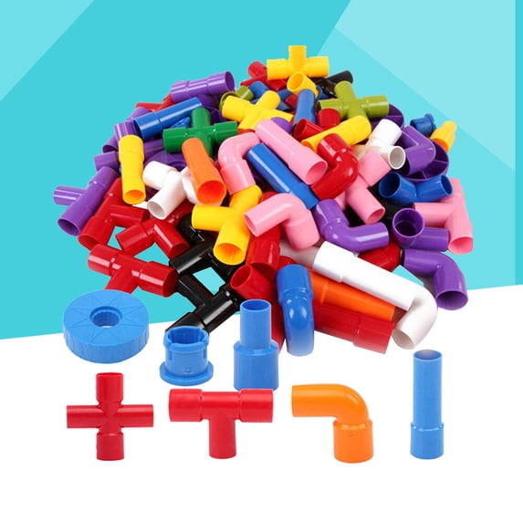 Masteelf Building Blocks Set with 64 Pieces Shaped Bricks for Kids ...