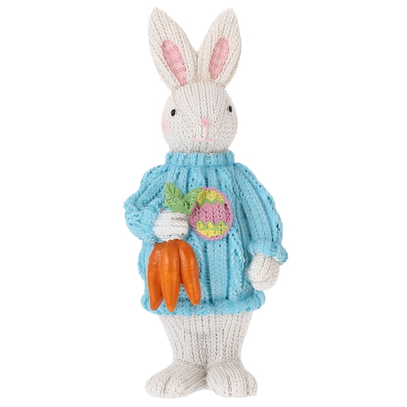 Masteelf Bunny Decoration for Home Resin Statue Kinder Long Indoor Blue