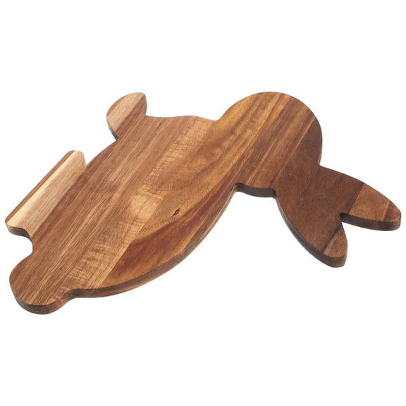 Masteelf Bunny Shaped Wood Serving Board Funny Wooden Easter Cutting Board Wood Charcuterie Board Spring Party Tray for Cheese Vegetables Fruit