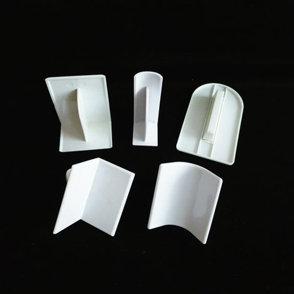 Masteelf Cake Smoother Set 5 Pieces White Plastic Essential for Kitchen Use Perfect for Fondant Cakes 5.9 Inches