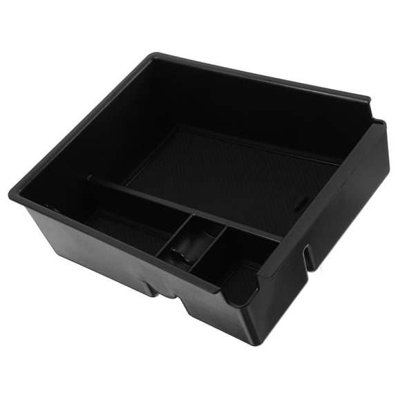 SWETRACE Black Car Center Console Organizer Tray, 8.1 x 7.1 x 2.6 Inches, Vehicle Storage Solution, 1 Piece
