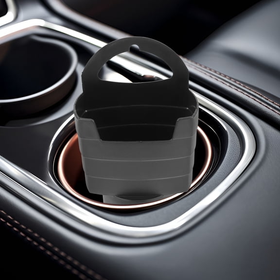 HEATSHAKING Car Cup Holder Black PP Material for Interior Storage Easy to Install