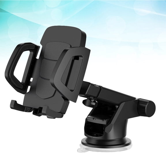 Masteelf Car Phone Holder Desktop Stand with Adjustable Suction Cup Compatible with 5.3 8.3CM Width Phones (Black)