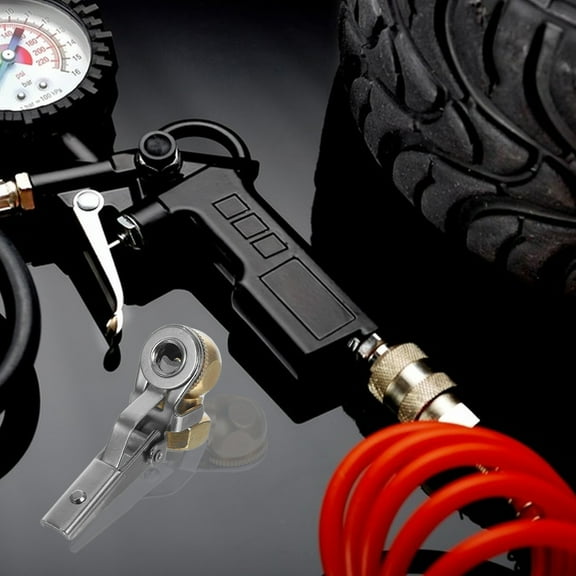 Masteelf Car Tire Inflation Adapter with Locking Chuck Accessory Pneumatic Tool Air Compressor Attachment Automotive Tire Inflator Air Chuck Fitting