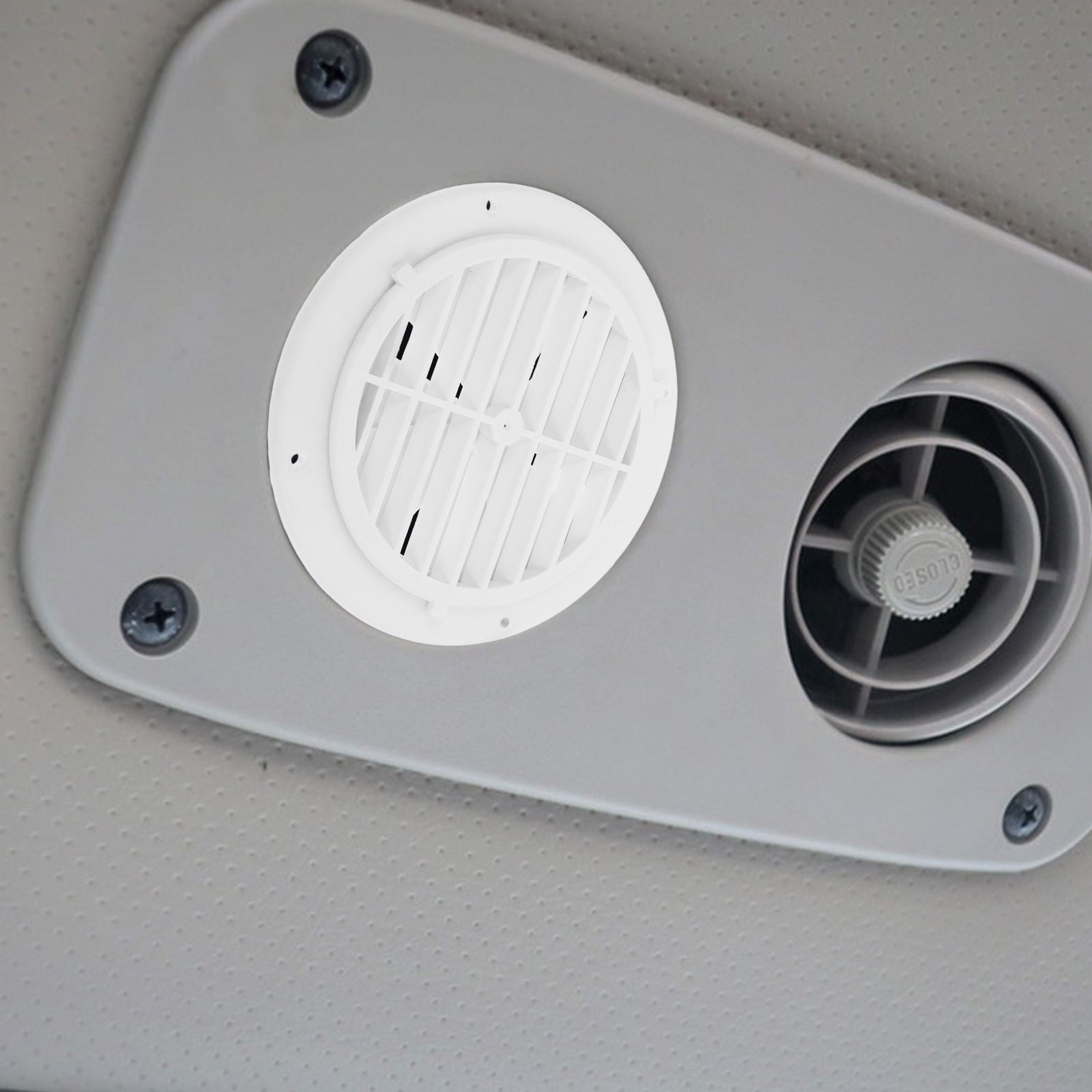 VOSAREA Dashboard Air Conditioning Deflector Outlet Side Vent Round Ceiling for Car RV ATV A/C Grey