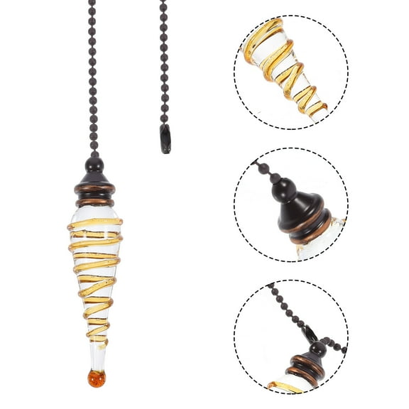 IDEANATEGRATE Ceiling Fan String Pull Chain Synthetic Material Pendant Shape 1Pc 3.14X0.59X0.59In