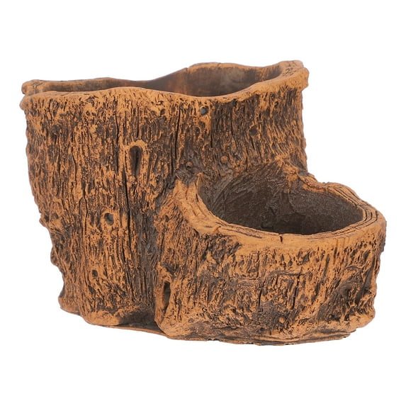 Masteelf Cement Tree Root Flower Pots, Artificial Driftwood Flower Pot Small Plant Container Bonsai Fairy Garden Planter for Home Office Garden Indoor Use
