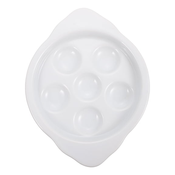 OFFIGAM Ceramic Escargot Baking Dish Plate for Kitchen Use, 1-Piece Snail Shell Serving Tray