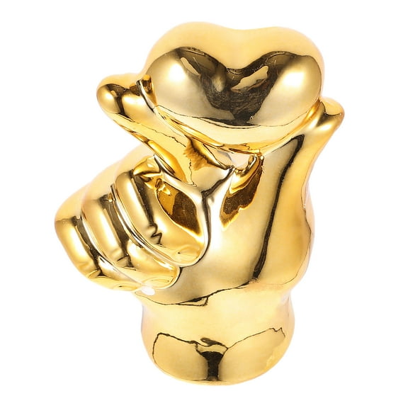 Masteelf Ceramic Hand Decoration Hand Gesture Statue with a Heart Statue Tabletop Decor
