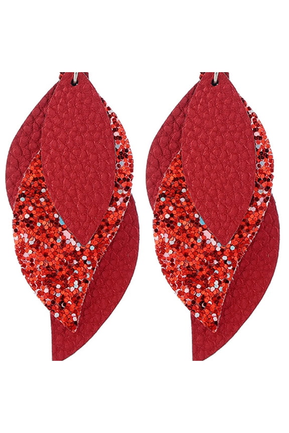 Chain Teardrop of The Lid Vacation Earrings Locket Women's Red