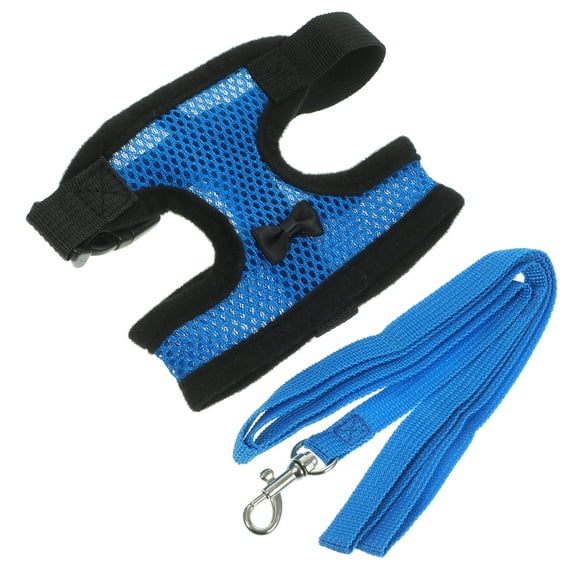 Masteelf Chicken Duck Goose Vest Small Pet Harness Walking Leash Blue