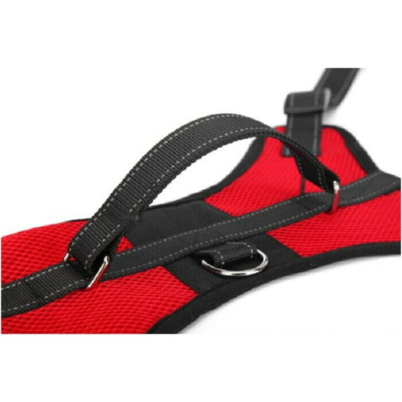 Mesh Dog Harness in Red for Medium Dogs Size M Comfortable Control While Walking