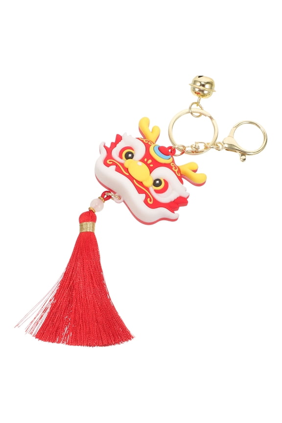 KALLORY Chinese Zodiac Dragon Keychain Metal Key Ornament 1Set for New Year Celebration