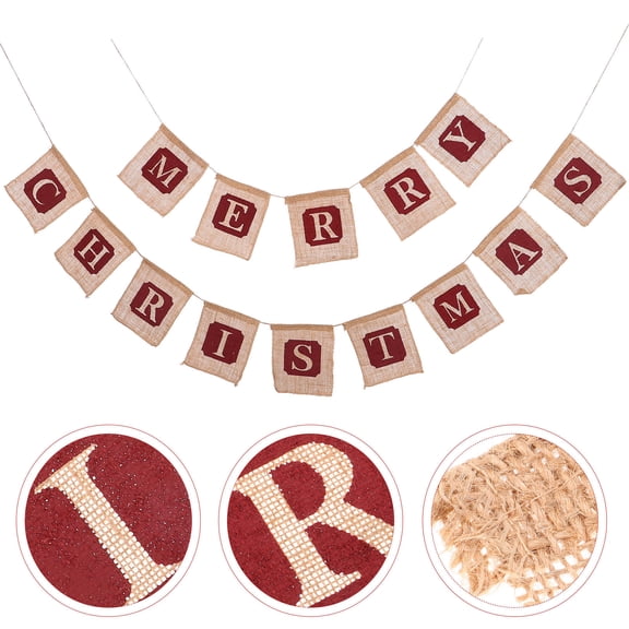 IDEANATEGRATE Pennant Banner Brown Home Decor 1Pcs 6.1X5.2In