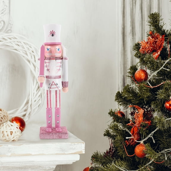 LOLIPPYY Xmas Nutcracker Pink Soldier 1Pack 11.79X3.14X2.95in