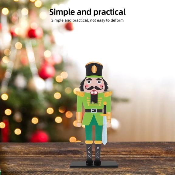 Masteelf Wooden Nutcracker Soldier Ornament - Festive Holiday Decor and Party Table Decoration Doll for Home