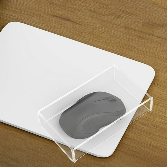 Masteelf Clear Acrylic Mouse Cover Transparent Acrylic Mouse Protector For Desktop Universal Laptop Mouse Cover For Office Use Water-Proof Mouse Protector