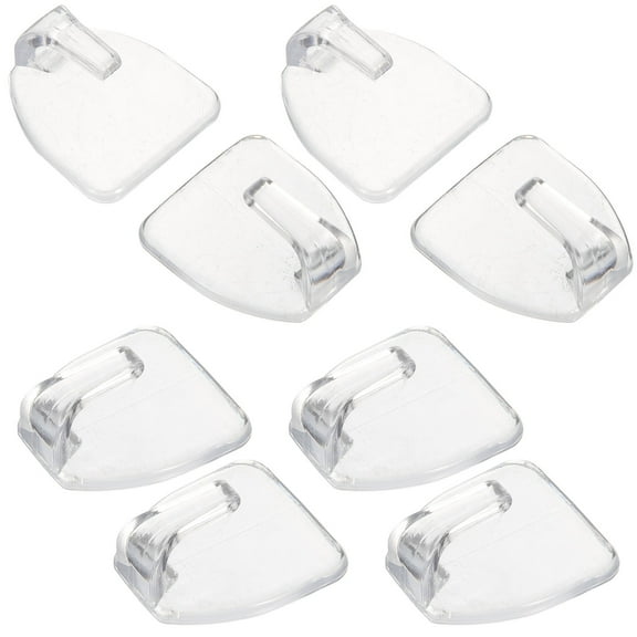 HEATSHAKING Clear Adhesive Hooks Acrylic Hanging Storage for Kitchen 8pcs
