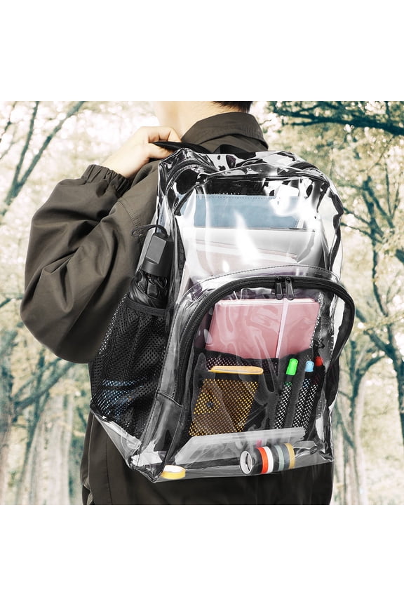 Clear Backpack Heavy Duty Transparent Bag Gym Backpack See Through Bag Work Bag Clear Book Bag For School And Stadium Events
