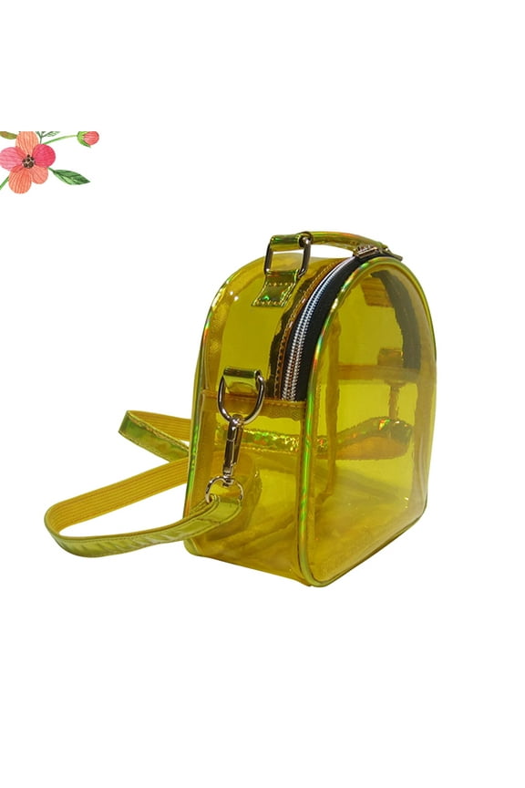 Clear Handbag Transparent Crossbody Handle Ladies Bags for Women Yellow