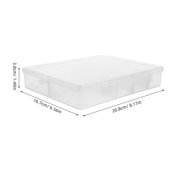 Masteelf Clear Plastic Storage Box with Adjustable Dividers, Organizer for Jewelry, Beads, Crafts, Tools, and Small Parts
