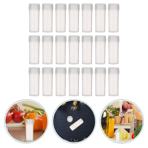 Masteelf 5ml Clear Plastic Vials with Leak-Proof Caps, Transparent Storage Tubes for Secure Liquid and Sample Storage
