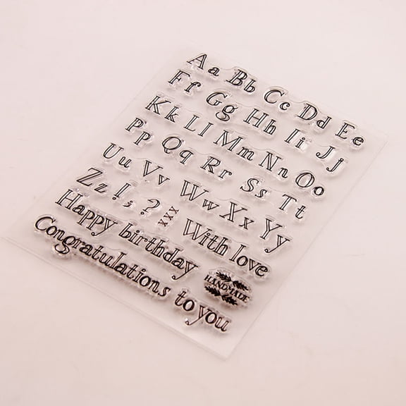 HEATSHAKING Transparent Seal Stamps Multi TPR 1Pcs Print Making Letter Stamps 5.9In X 4.5In X 0.2In