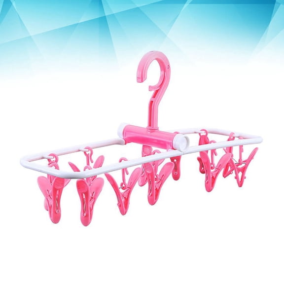 Masteelf Windproof Clothes Peg Clips for Drying Rack and Drip Hanger, Laundry Clips, 36.5x10.5x21.5CM, Multi-Color