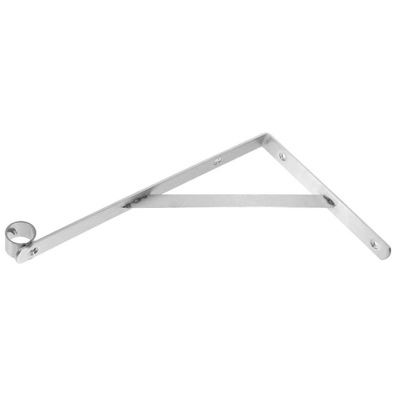 Masteelf Clothes Hanger Rod Bracket Shelf Rail Hangers Brackets Silver