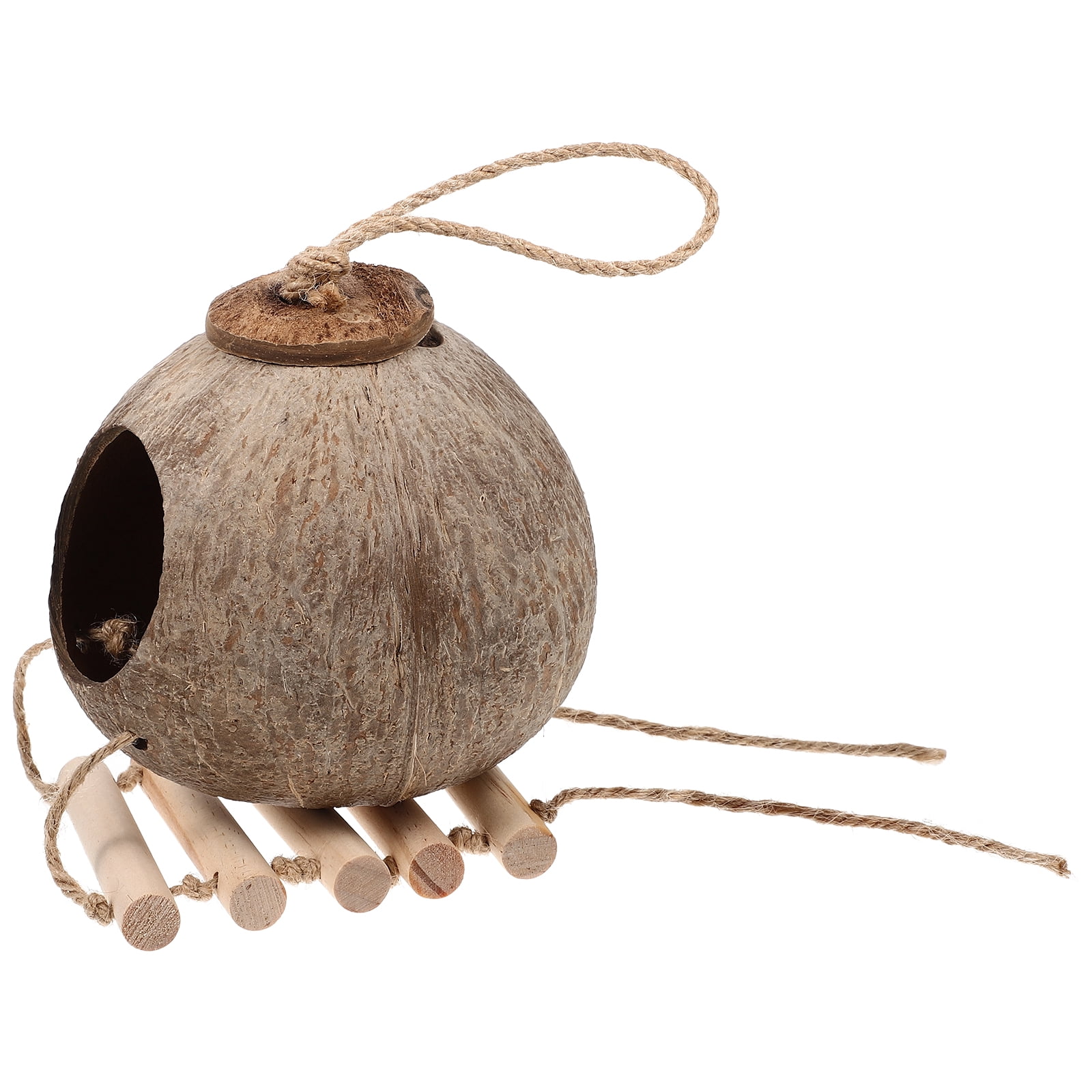 Masteelf Coconut Shell Breeding Nest Feeder Bird Parrot Birds - Walmart.com
