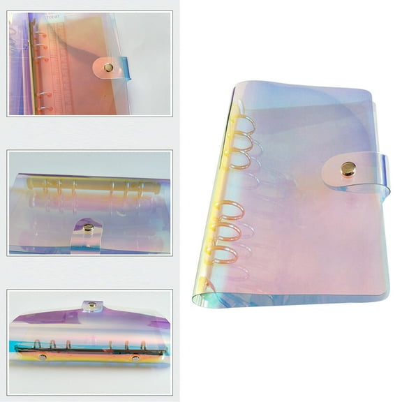 Masteelf Colorful Loose-Leaf Binder Creative Transparent File Folder for Home Office School