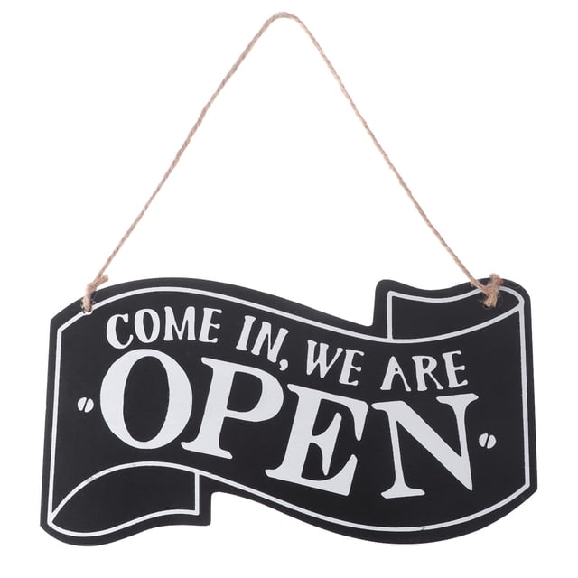 Masteelf Come in We Are Open Sign Wooden Door Sign Double Sided Open ...