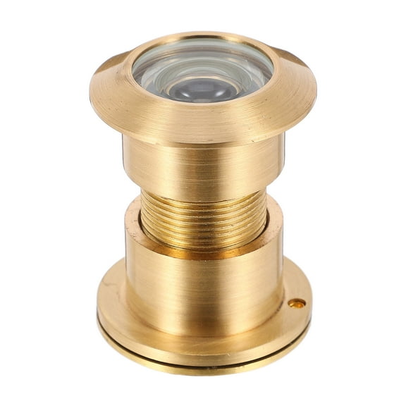 Masteelf Solid Brass Door Viewer with Heavy Duty Rotating Privacy Cover Wide Angle Security Peephole for 40 to 55mm Doors 1 Set Golden