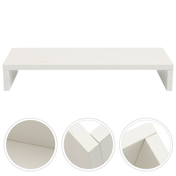 Masteelf Computer Monitor Riser White Stand for Neck Pain Desktop Rack