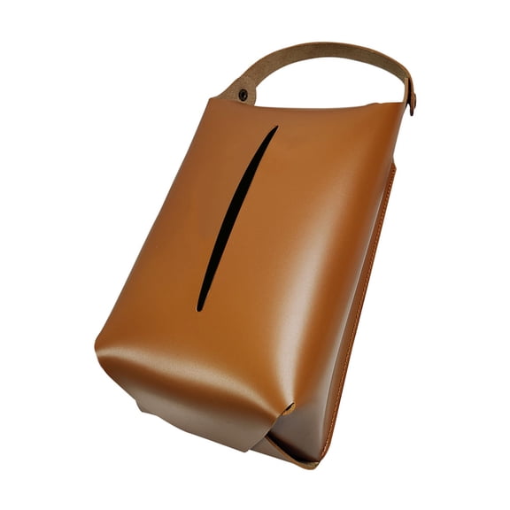 KALLORY Facial Paper Storage Case Brown Wedding present 1Pcs 7.9x4.7in