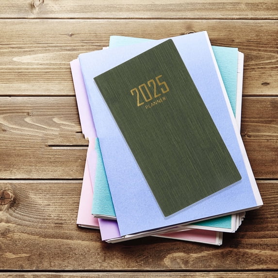 Masteelf Convenient Daily Planner Notepad for Writing in Green PU and Paper Perfect for Travelers and Teachers Size
