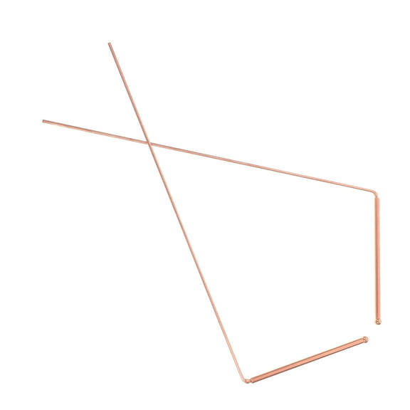 Masteelf Copper Divining Rods for Outdoor Use Golden High Precision Suitable for Home Office Commercial 1 Set